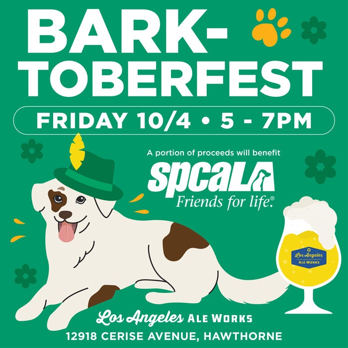 Barktoberfest at LA Ale Works Hawthorne supporting SPCA LA.