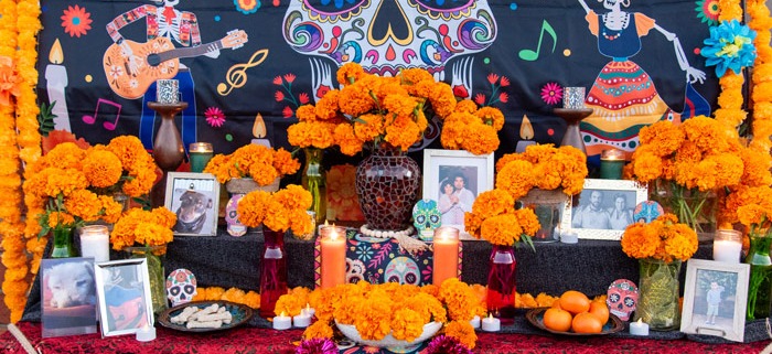 Dia De Los Muertos altar at Los Angeles Ale Works