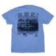 Blue shirt with historic halftone photo LA Ale Works Hermosa Beach logo