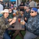 Group of people toasting with beer