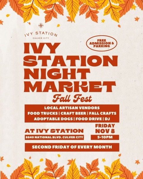 Ivy Station Night Market: Fall Fest Friday 11/8 5 - 10pm