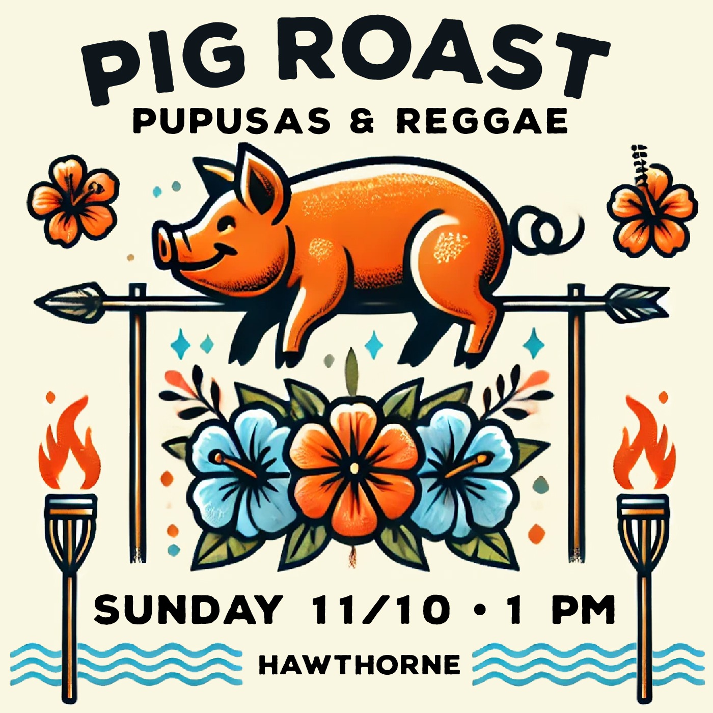 Pig Roast, Pupusas & Reggae