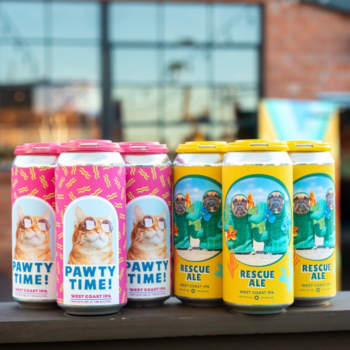 4-packs of pet-themed custom label beer